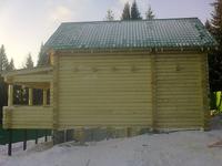 Строительство дома из  оцилиндрованного бревна - СК Меридиан